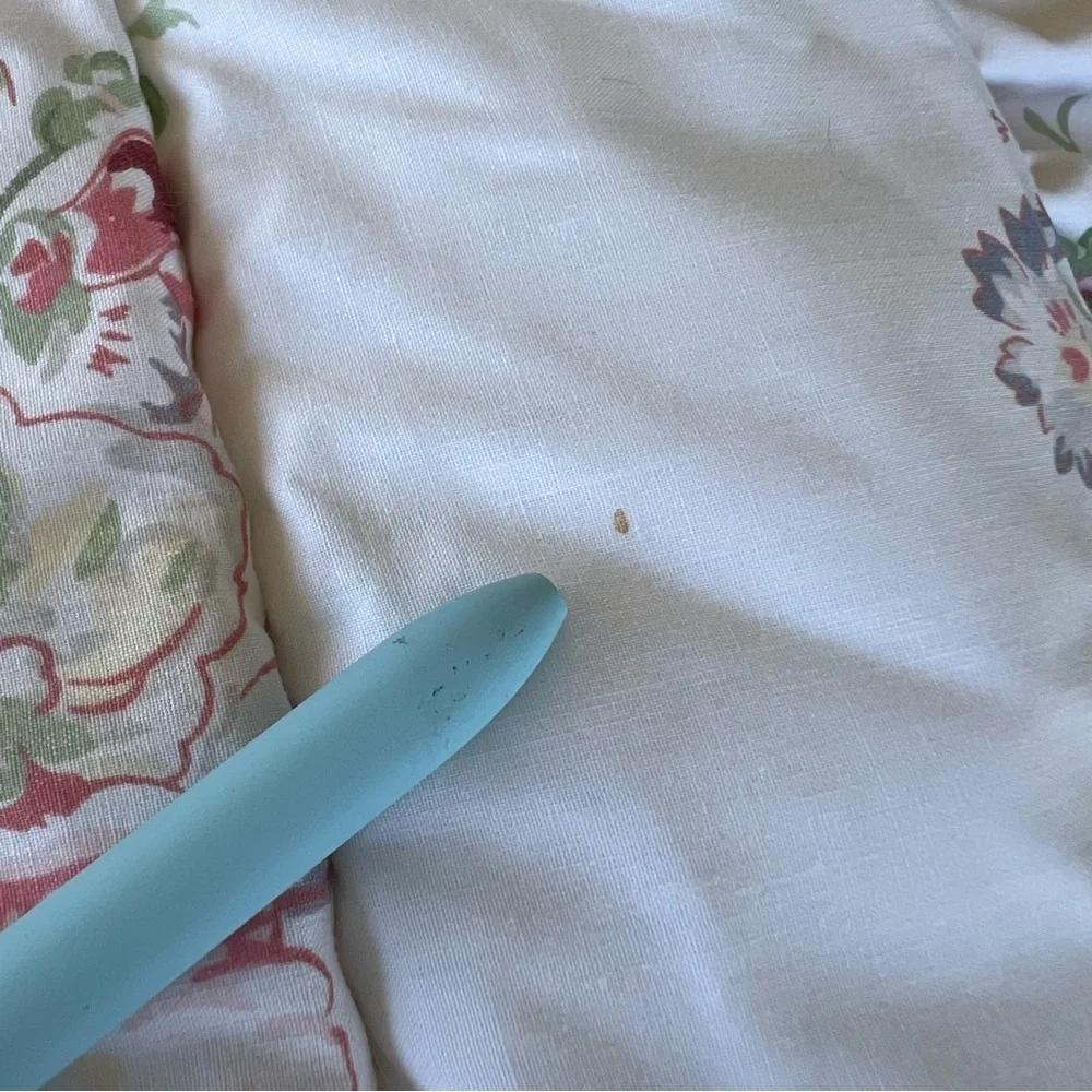 VTG 90s Laura Ashley Reversible Ruffled Twin Comforter Cottage Floral Stripe USA
